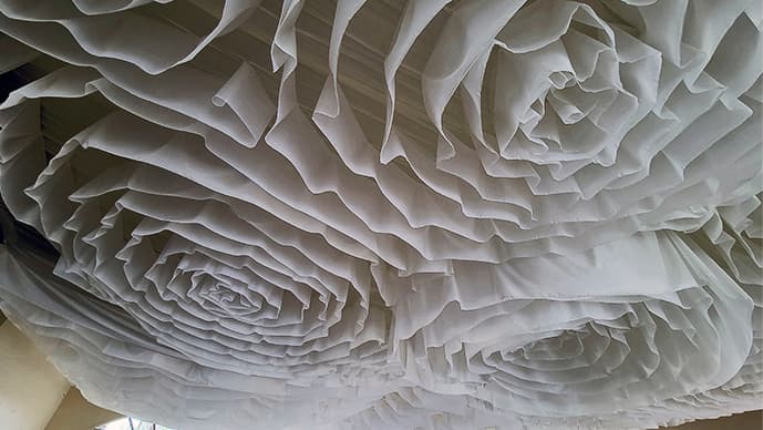 Entelado de flores blancas, para boda