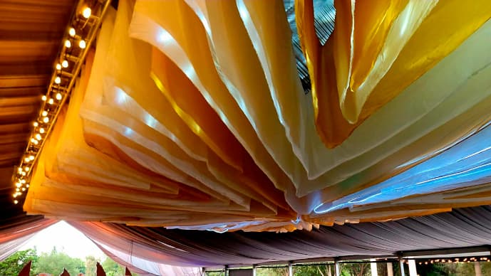 Entelado con diseño, Salón de eventos Lago del Rey